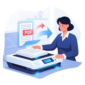 PDFスキャンのイラスト